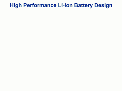 High-performance Li-ion Battery Design